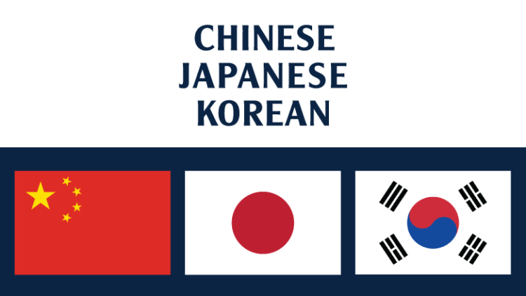 Tiếng Hoa – Tiếng Nhật – Tiếng Hàn